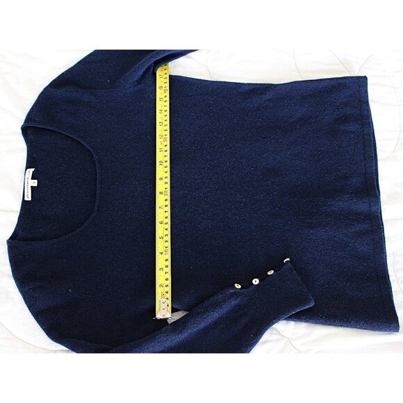 Les Ateliers de la Maille - Cashmere Sweater with Button Cuff - Sezane Style, M - Picture 5 of 7